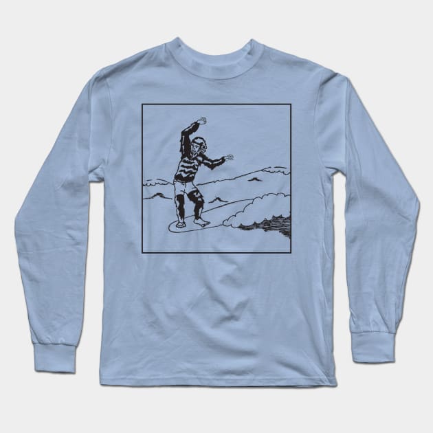 Surfin' Sas Long Sleeve T-Shirt by beforetheinkisdry